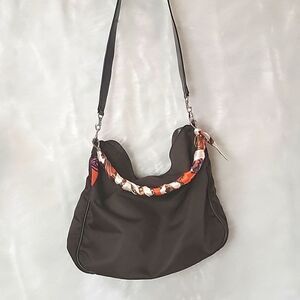 GUCCI BROWN HOBO CANVAS BAG, Pre-Owned Condition